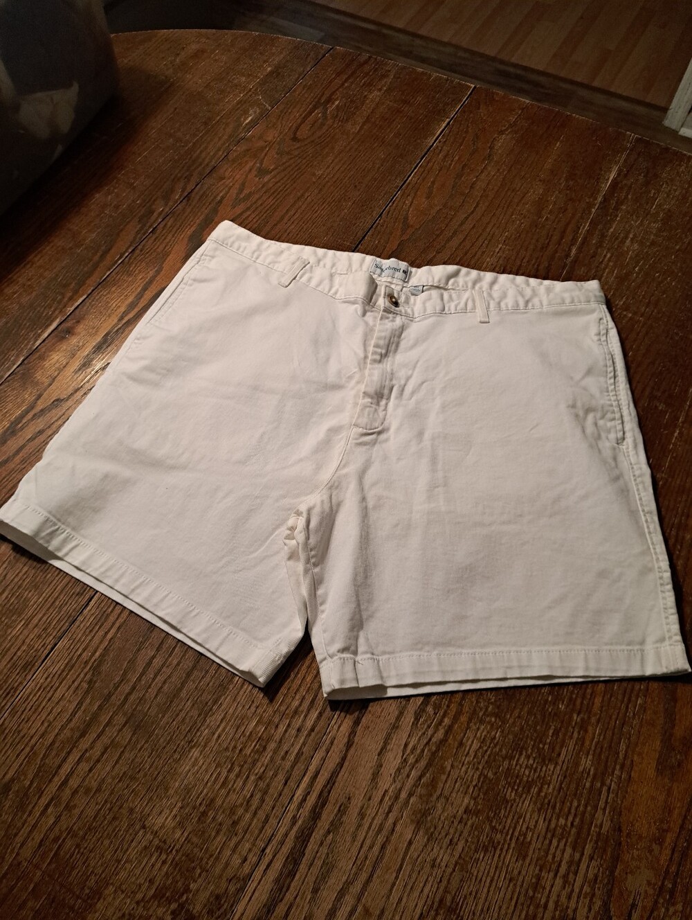 Size 40 Waist Saddlebred White Mens Shorts